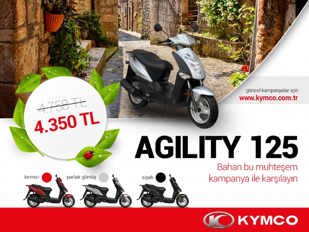 Bu bahar Kymco Agility 125 rüzgârı esecek