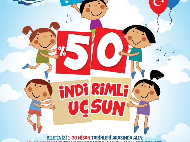 Çocuklar Anadolujet ile yüzde 50 indirimli uçsun