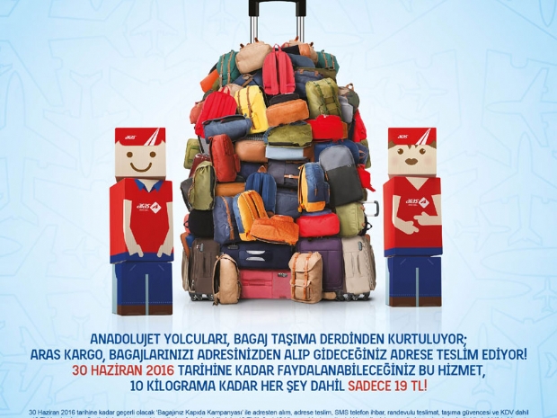 Anadolujet ve Aras Kargo’dan hafifleten hizmet