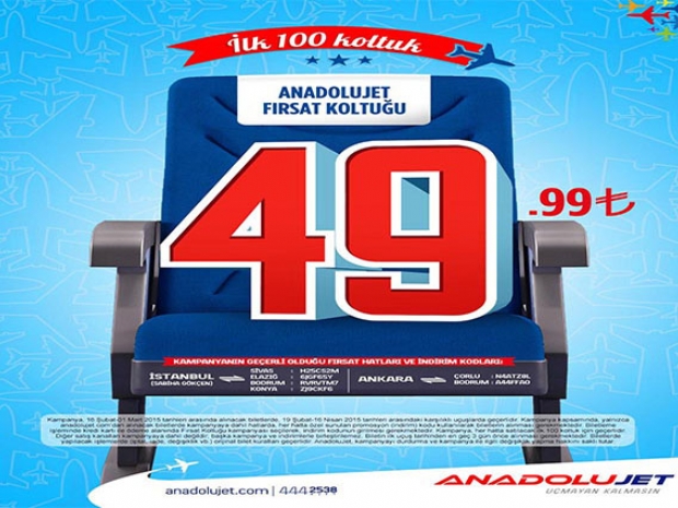 Anadolujet “Fırsat Koltuğu” kampanyasına yeni hatlarla devam ediyor
