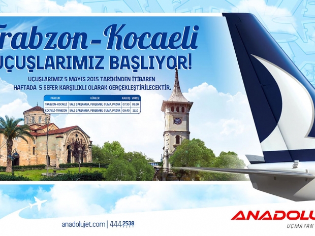 Anadolujet Trabzon – Kocaeli hattını açıyor
