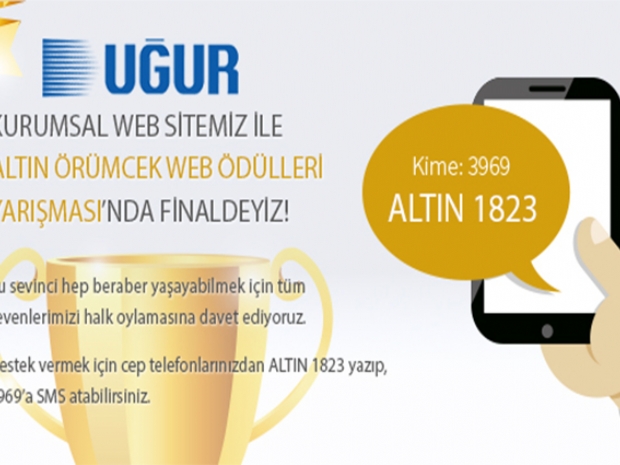 Uğur.com.tr Altın Örümcek oylaması için en iyi 10 site arasında seçildi